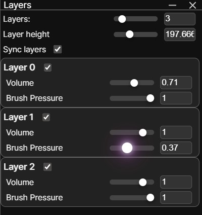 Layer settings