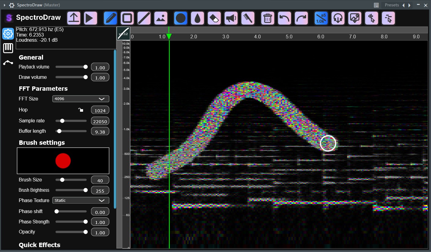 Preview of SpectroDraw plugin UI