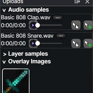 Upload samples