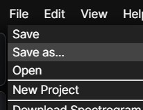 Save projects